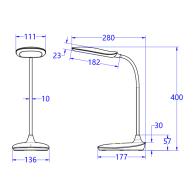 ΦΩΤΙΣΤΙΚΟ ΓΡΑΦΕΙΟΥ LED BLAIN HM4444.01 ΛΕΥΚΟ ABS 13,6x17,7x40Υ εκ.