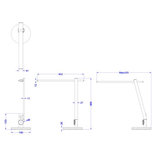 ΦΩΤΙΣΤΙΚΟ ΓΡΑΦΕΙΟΥ LED BLAIN PRO HM4445.08 ΑΣΗΜΙ ΧΡΩΜΑ Φ19x49,9Υεκ.