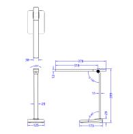 ΦΩΤΙΣΤΙΚΟ ΓΡΑΦΕΙΟΥ LED BLAIN PRO HM4448.07 ΓΚΡΙ ΧΡΩΜΑ ABS 17,3x12,5x39,9Υεκ.