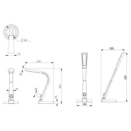 ΦΩΤΙΣΤΙΚΟ ΓΡΑΦΕΙΟΥ LED BLAIN PRO HM4451.08 ΑΣΗΜΙ ΧΡΩΜΑ 34,3x18,3x42,5Υεκ.