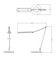 ΦΩΤΙΣΤΙΚΟ ΓΡΑΦΕΙΟΥ LED BLAIN PRO HM4462.08 ΑΣΗΜΙ ABS 57,4x51,1Υεκ.