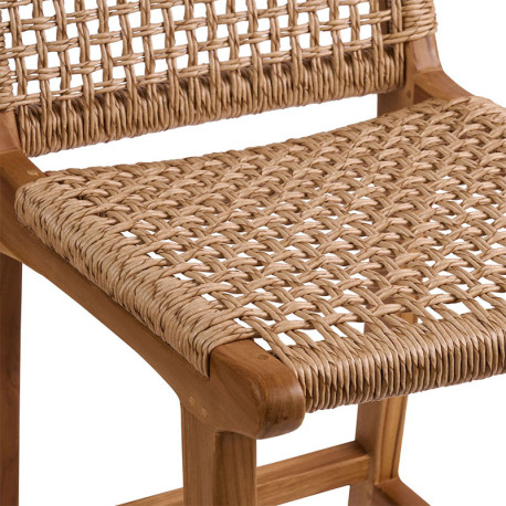 Dorin-S Σκαμπώ Bar Teak 41x54x65/90εκ
