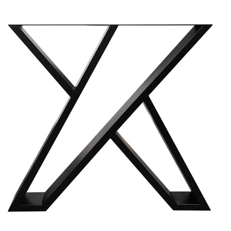 Χ-STYLE Πόδι Τραπεζιού Μέταλλο Βαφή Μαύρο