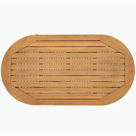 MARK Set Σαλόνι Κήπου 4τεμ, Acacia Φυσικό, Μαξιλάρια Μπεζ Rope Wicker Μπεζ