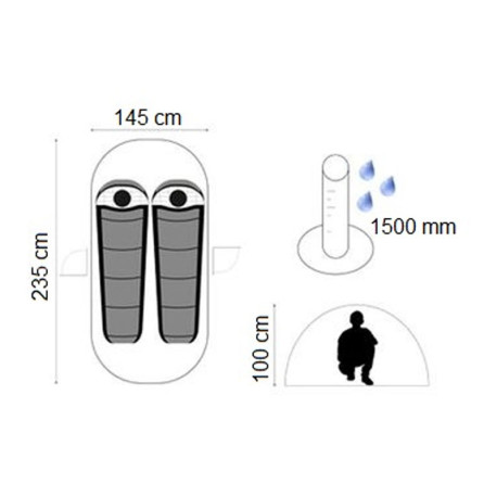 Pavillo Coolmount II Αυτόματη Σκηνή Καλοκαιρινή 2 Ατόμων 100Υ