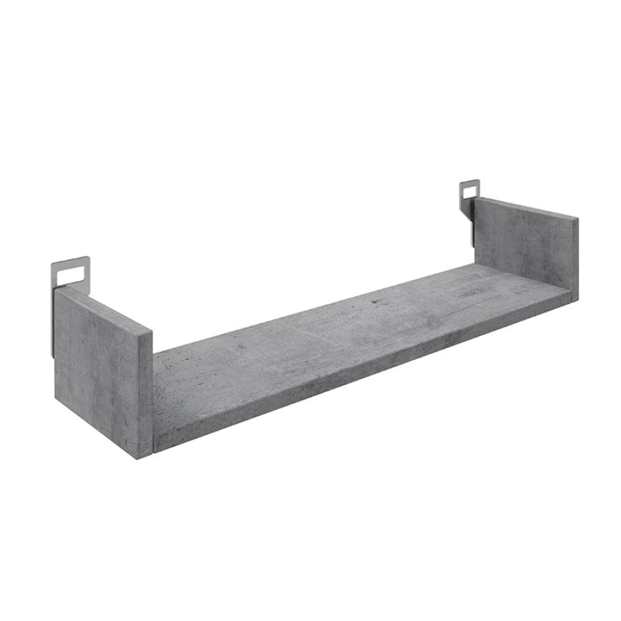 Ραφιέρα τοίχου Derva pakoworld σε cement γκρι απόχρωση 60x15x10cm