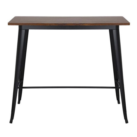 RELIX Wood Dark Oak Τραπέζι Bar-Pro, Μέταλλο Βαφή Μαύρο