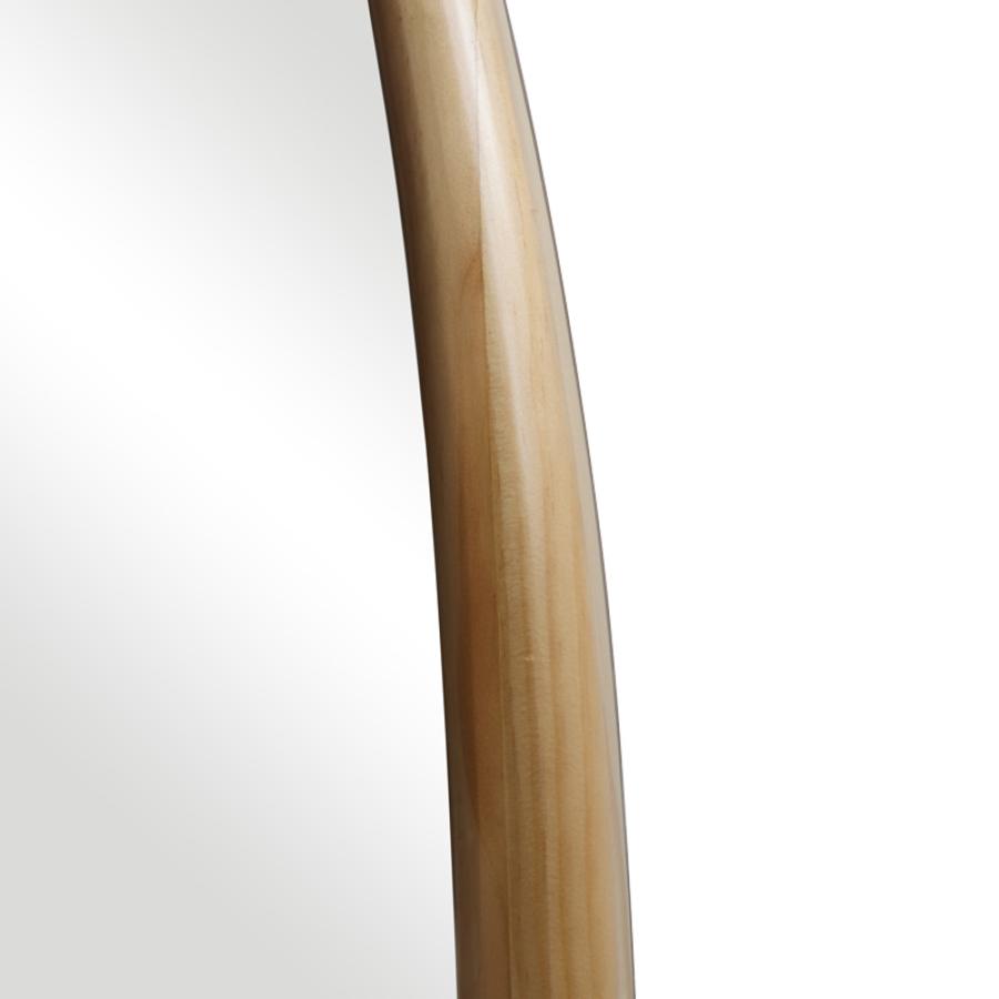 Καθρέπτης οβάλ Marly pakoworld mdf σε φυσική απόχρωση 50.5x4x127εκ