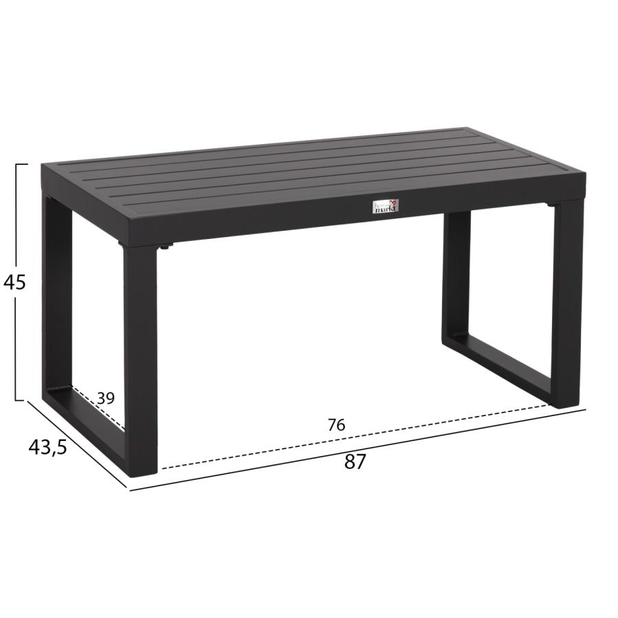 ΤΡΑΠΕΖΑΚΙ ΞΑΠΛΩΣΤΡΑΣ SENTRY HM6275.03 ΑΛΟΥΜΙΝΙΟ ΣΕ ΣΚΟΥΡΟ ΓΚΡΙ 87x43,5x45Υεκ.