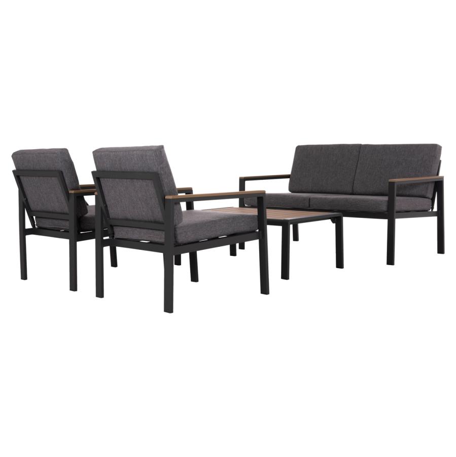 ΣΕΤ ΣΑΛΟΝΙ ΕΞ.ΧΩΡΟΥ 4ΤΜΧ SAFIN HM6278.03 ΑΛΟΥΜΙΝΙΟ & OLEFIN ΣΚΟΥΡΟ ΓΚΡΙ--POLYWOOD