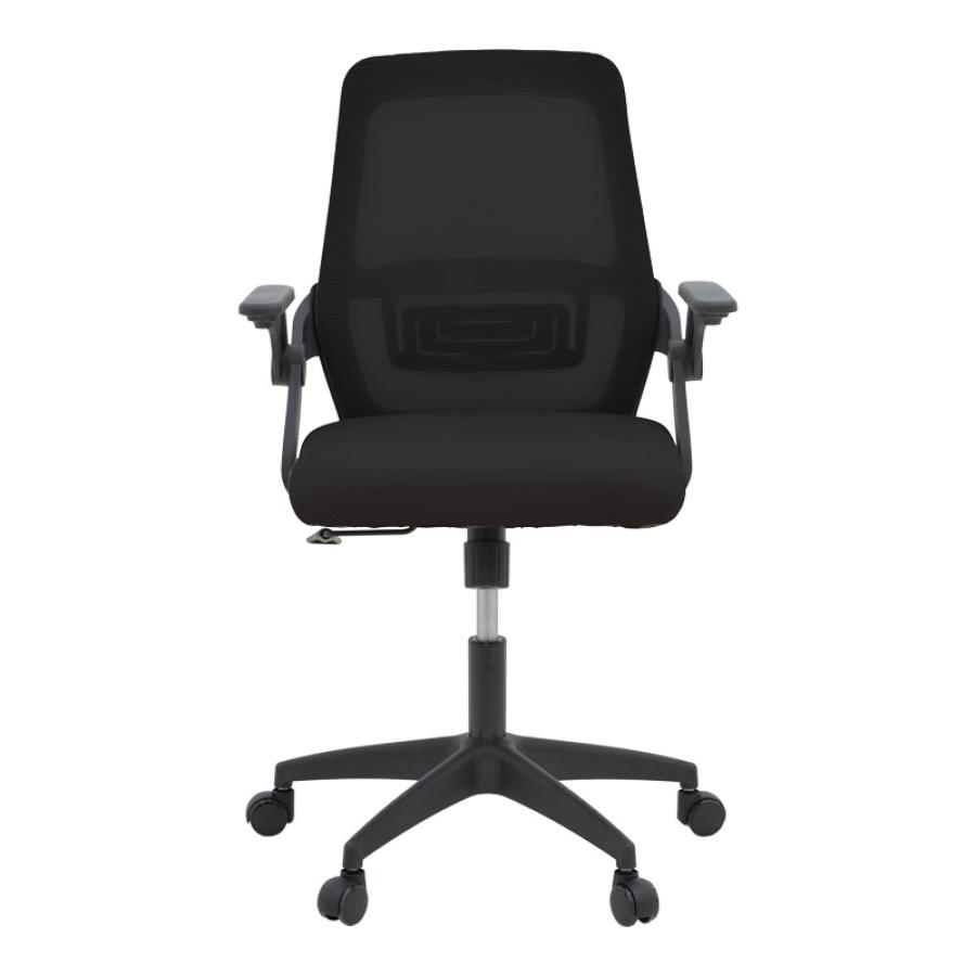 Καρέκλα γραφείου Reji pakoworld mesh ύφασμα μαύρο 58x60x89-99εκ