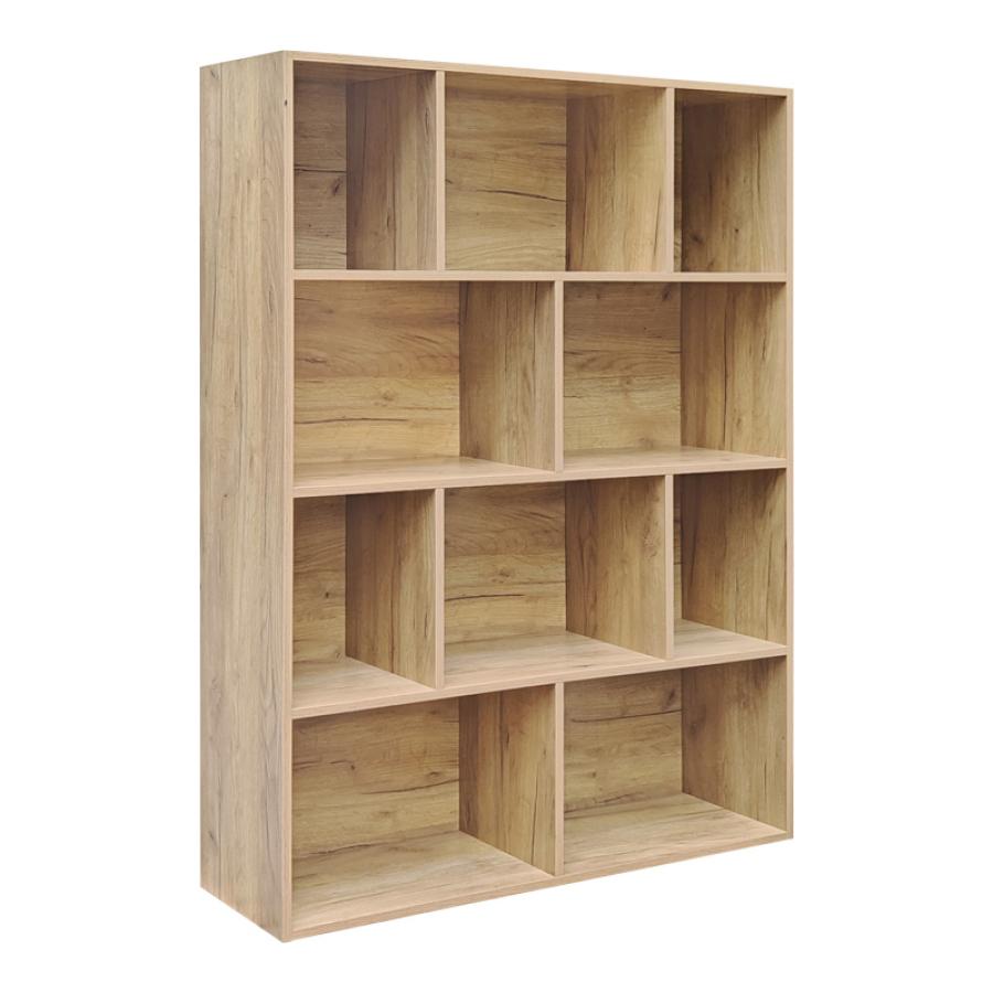 Βιβλιοθήκη Evergin pakoworld mdf σε oak απόχρωση 100x30x135εκ