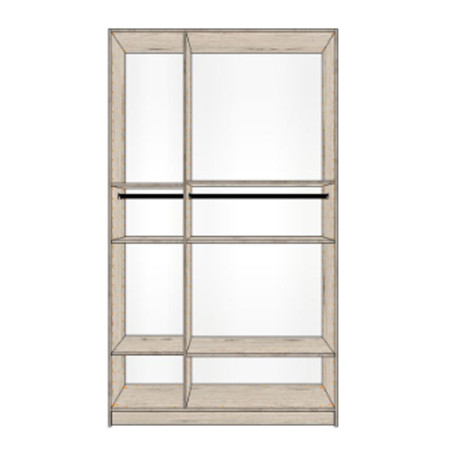 Ντουλάπα Ρούχων Τρίφυλλη 150x58x230-260εκ