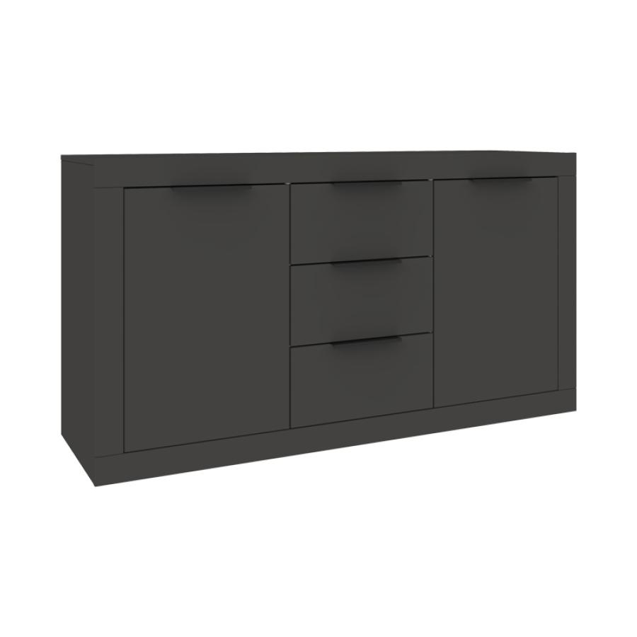 Μπουφές Doha pakoworld σε ανθρακί απόχρωση 150x45x80.5εκ