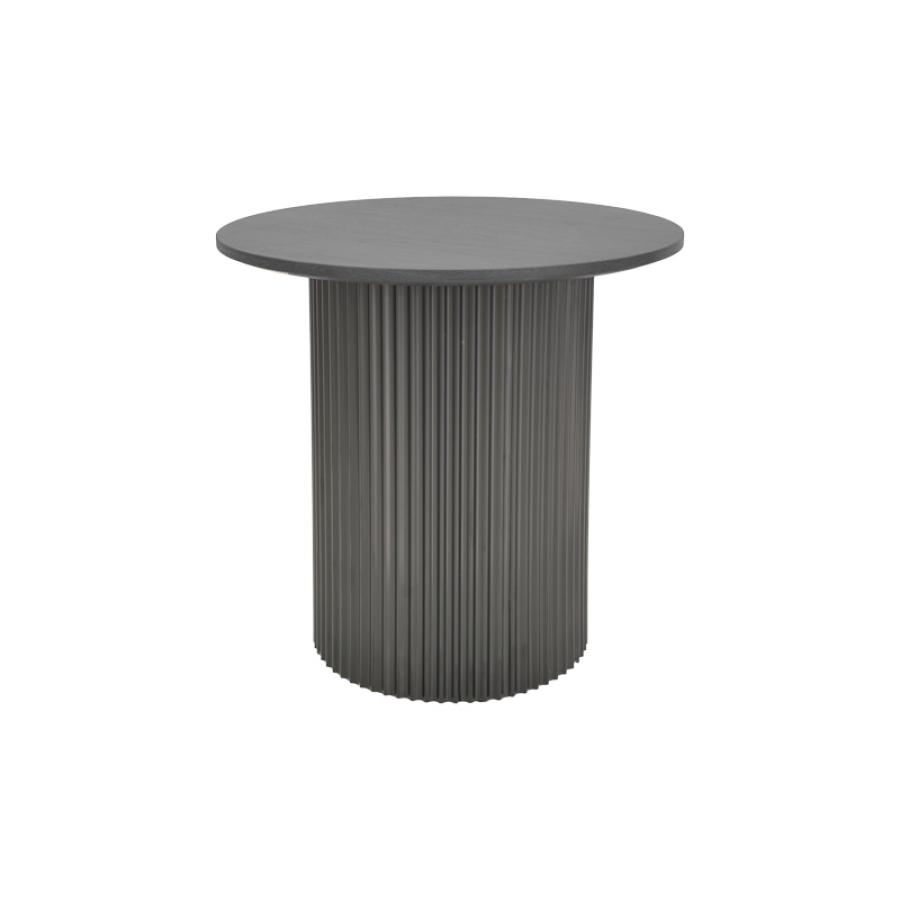 Βοηθητικό τραπέζι Dovel pakoworld mdf σε μαύρη απόχρωση Φ50x45εκ