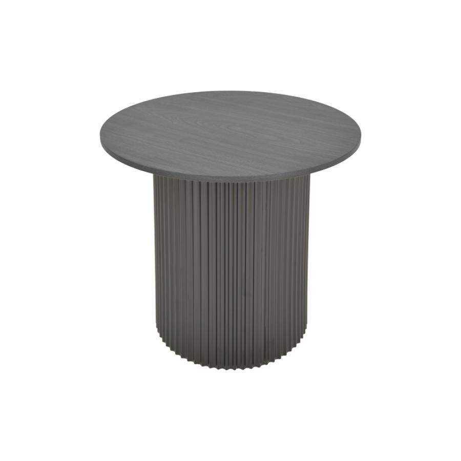 Βοηθητικό τραπέζι Dovel pakoworld mdf σε μαύρη απόχρωση Φ50x45εκ