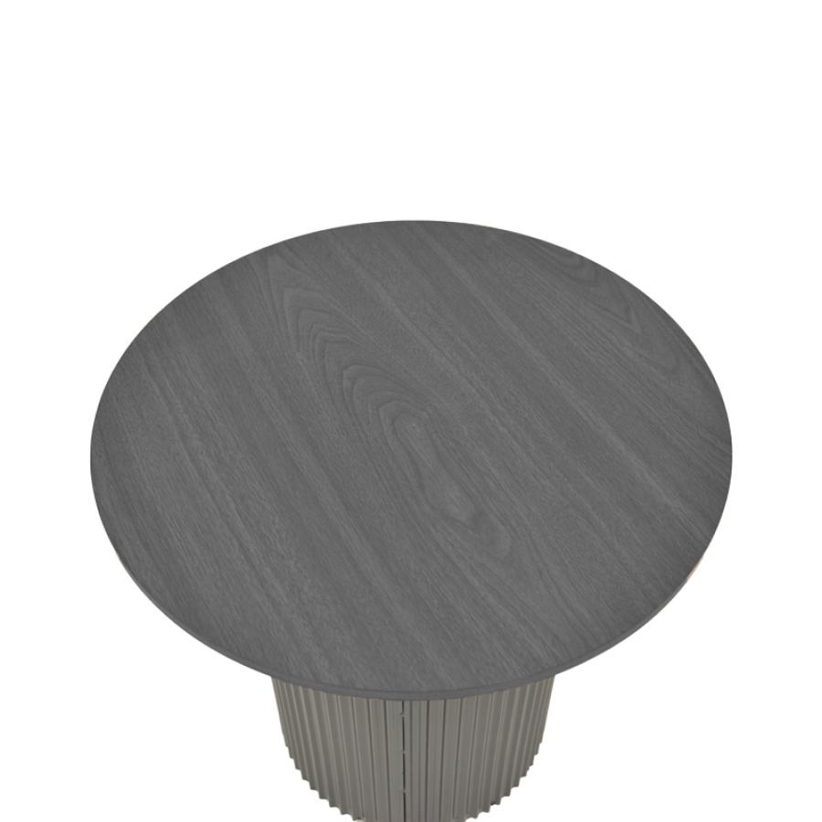 Βοηθητικό τραπέζι Dovel pakoworld mdf σε μαύρη απόχρωση Φ50x45εκ