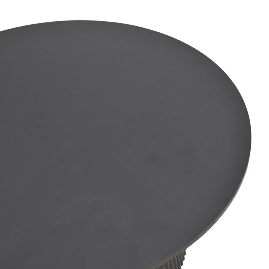 Τραπέζι σαλονιού Dovel pakoworld mdf σε μαύρη απόχρωση Φ70x40εκ