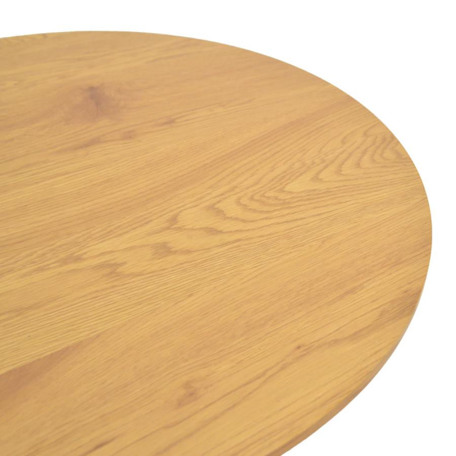 Τραπέζι σαλονιού Dovel pakoworld mdf σε sonoma-μαυρη απόχρωση Φ70x40εκ