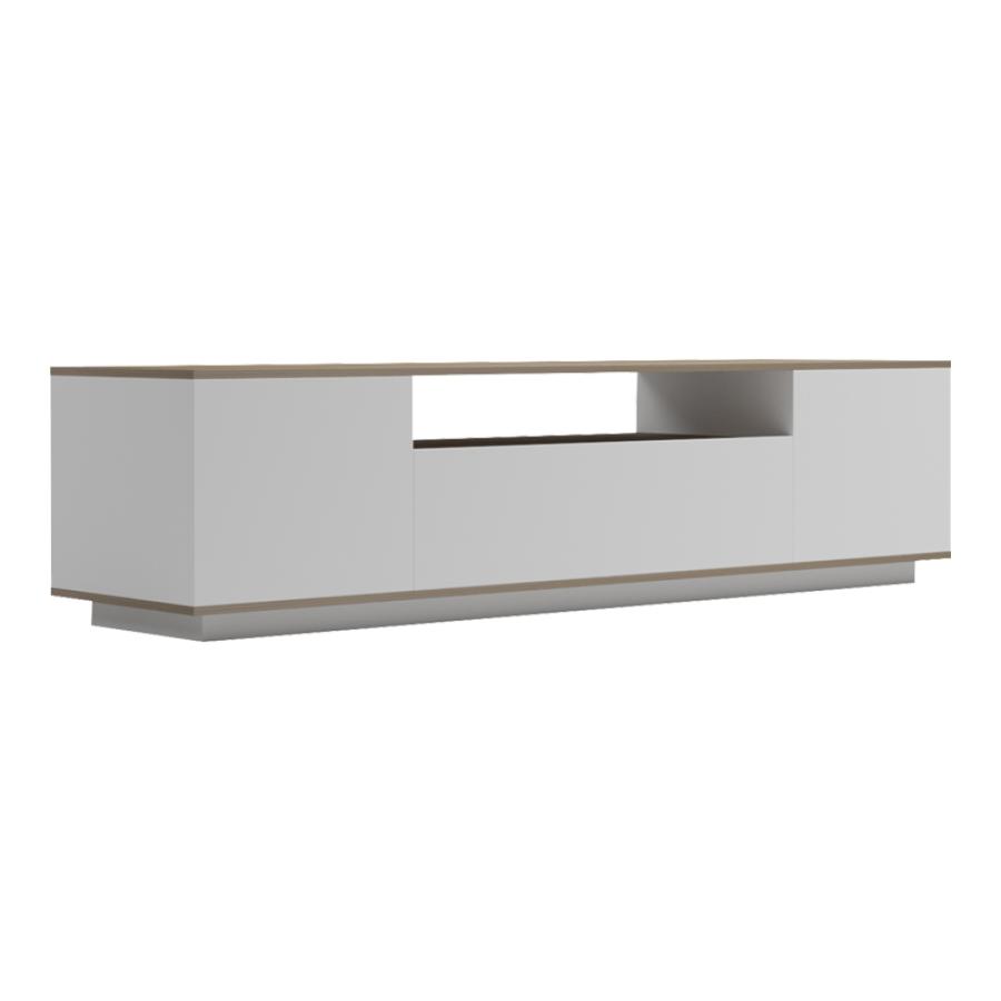 Έπιπλο τηλεόρασης Winey pakoworld σε sonoma-λευκή απόχρωση 180x44.5x44.5εκ