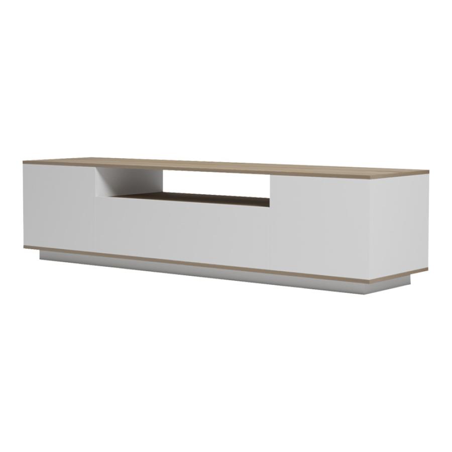 Έπιπλο τηλεόρασης Winey pakoworld σε sonoma-λευκή απόχρωση 180x44.5x44.5εκ