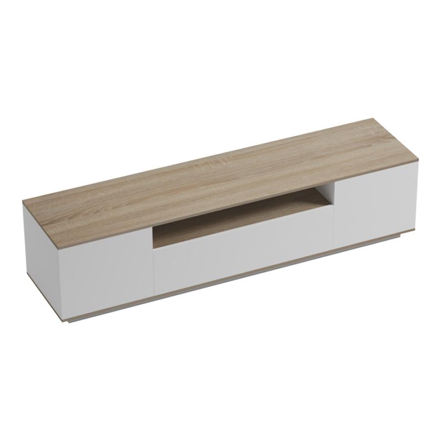 Έπιπλο τηλεόρασης Winey pakoworld σε sonoma-λευκή απόχρωση 180x44.5x44.5εκ