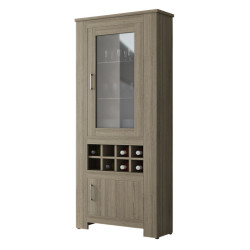 Βιτρίνα Ξύλινη Με Τζάμι 72x40x200εκ