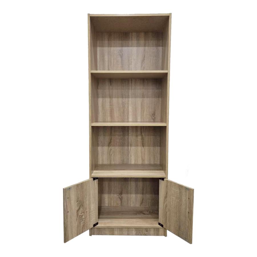 Βιβλιοθήκη Tekaro pakoworld σε sonoma απόχρωση 60x29x166εκ