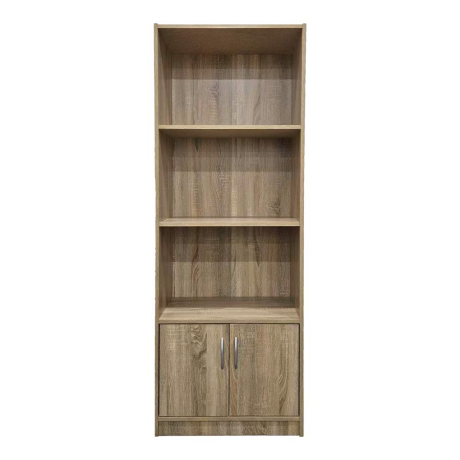 Βιβλιοθήκη Tekaro pakoworld σε sonoma απόχρωση 60x29x166εκ