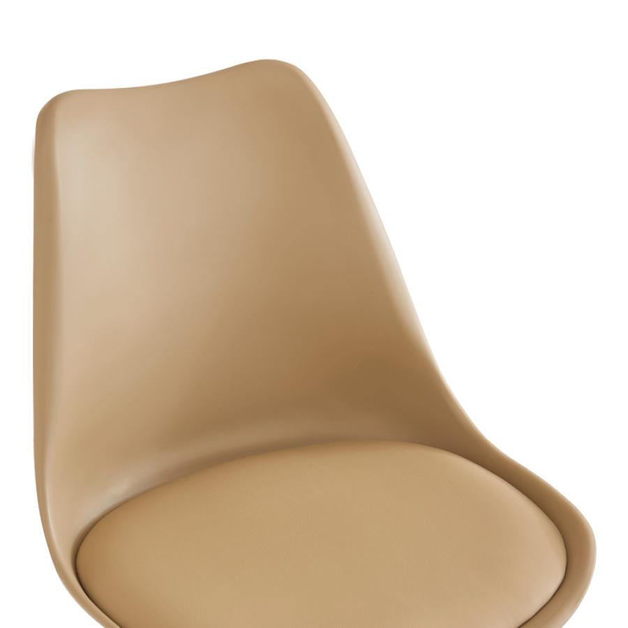 Καρέκλα γραφείου εργασίας Gaston II pakoworld pp-pu cappuccino 48x57x77-90εκ