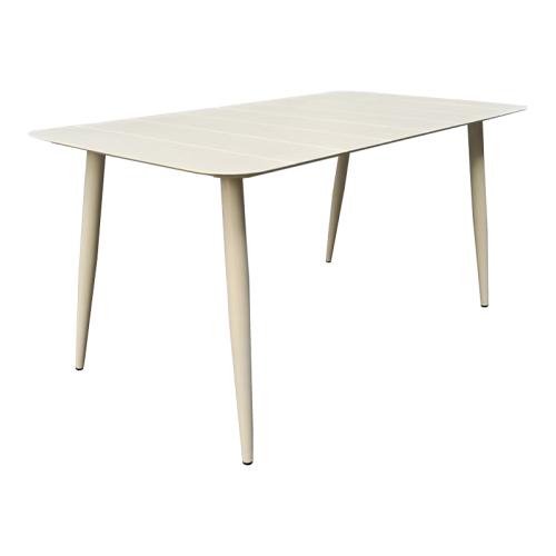Τραπέζι Vista pakoworld αλουμίνιο σε μπεζ απόχρωση 150x80x72εκ