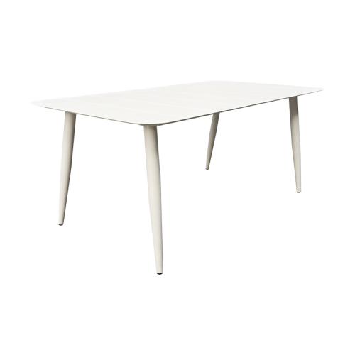 Τραπέζι Vista pakoworld αλουμίνιο σε λευκή απόχρωση 120x70x72εκ
