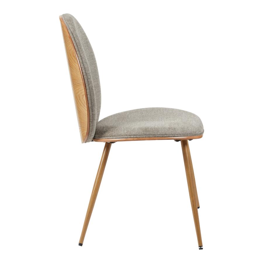 Καρέκλα Nerezy pakoworld σκελετός plywood με μπεζ-καφέ ύφασμα 57.5x48x88εκ
