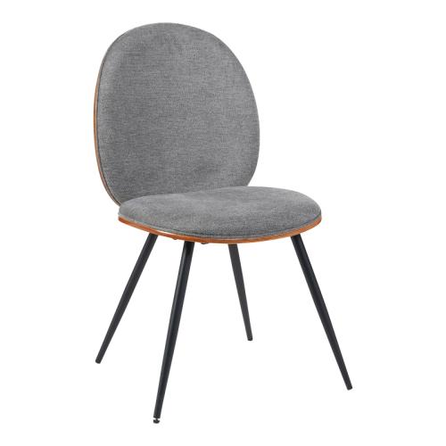 Καρέκλα Nerezy pakoworld σκελετός plywood με γκρι ύφασμα 57.5x48x88εκ