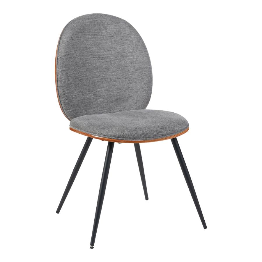 Καρέκλα Nerezy pakoworld σκελετός plywood με γκρι ύφασμα 57.5x48x88εκ