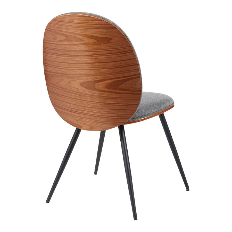 Καρέκλα Nerezy pakoworld σκελετός plywood με γκρι ύφασμα 57.5x48x88εκ