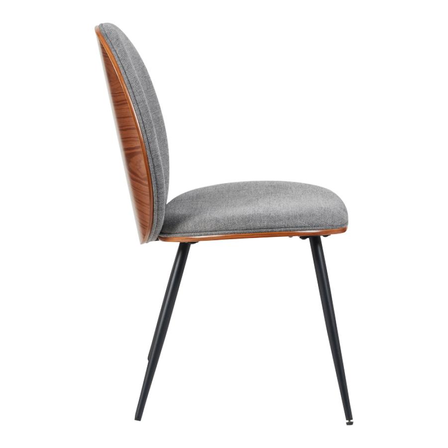 Καρέκλα Nerezy pakoworld σκελετός plywood με γκρι ύφασμα 57.5x48x88εκ