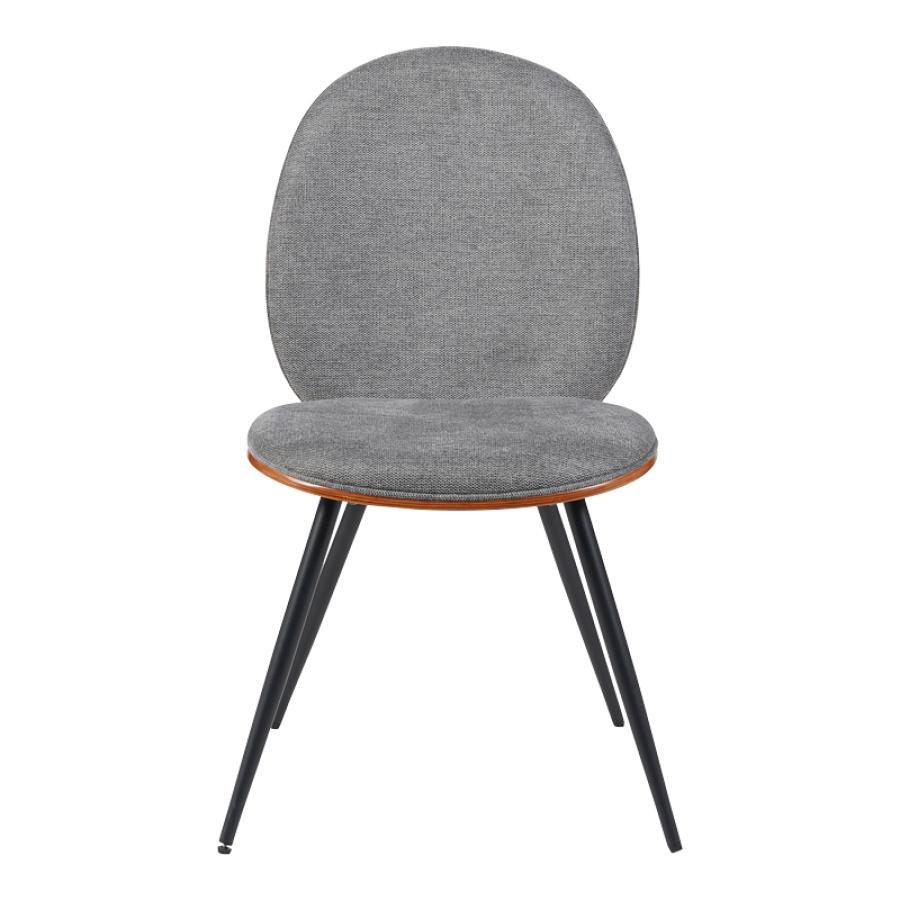 Καρέκλα Nerezy pakoworld σκελετός plywood με γκρι ύφασμα 57.5x48x88εκ