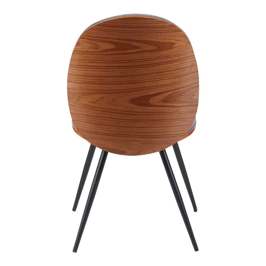 Καρέκλα Nerezy pakoworld σκελετός plywood με γκρι ύφασμα 57.5x48x88εκ