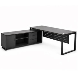 Γραφείο Γωνία Μεταλλικό Μελαμίνη 180x160x75εκ