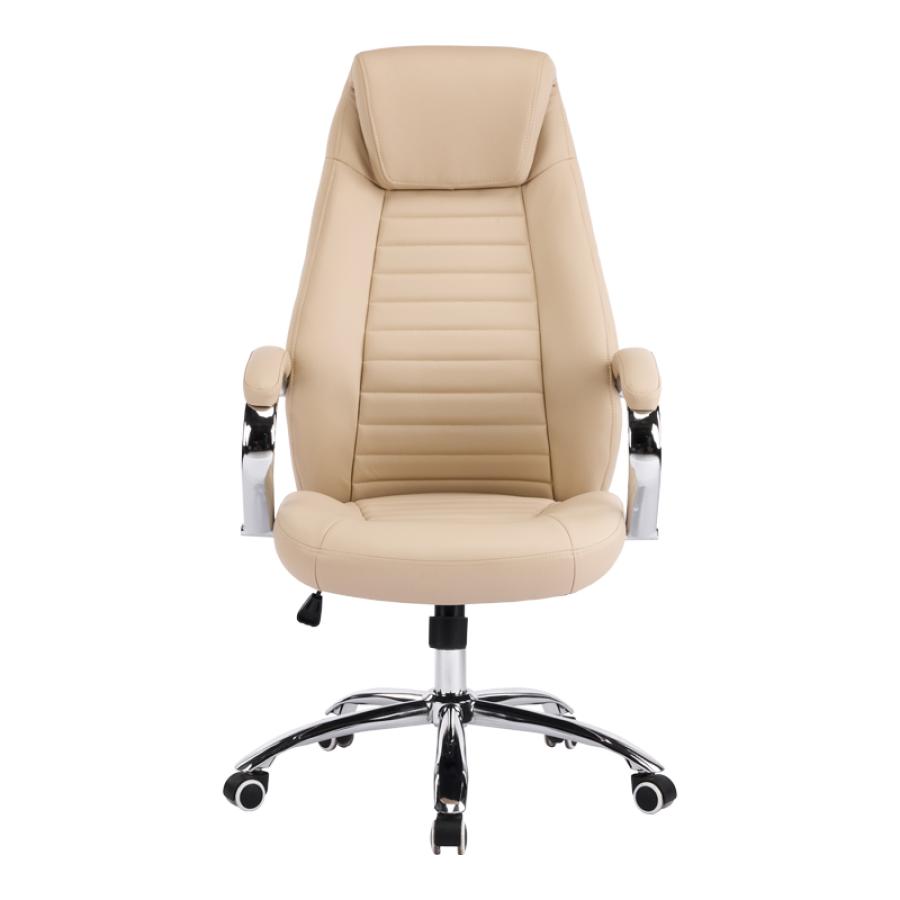 Καρέκλα γραφείου διευθυντή Sonar pakoworld μπεζ pu 61x57x120-128εκ