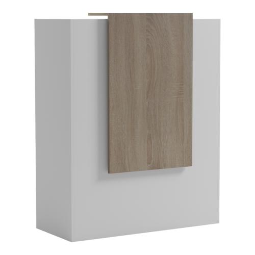 Γραφείο reception Zowel pakoworld με led λευκό - sonoma 90x40x110εκ