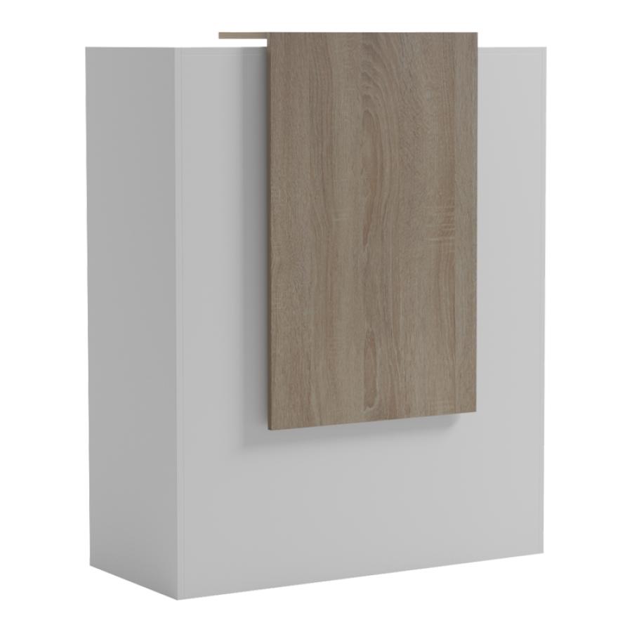 Γραφείο reception Zowel pakoworld με led λευκό - sonoma 90x40x110εκ