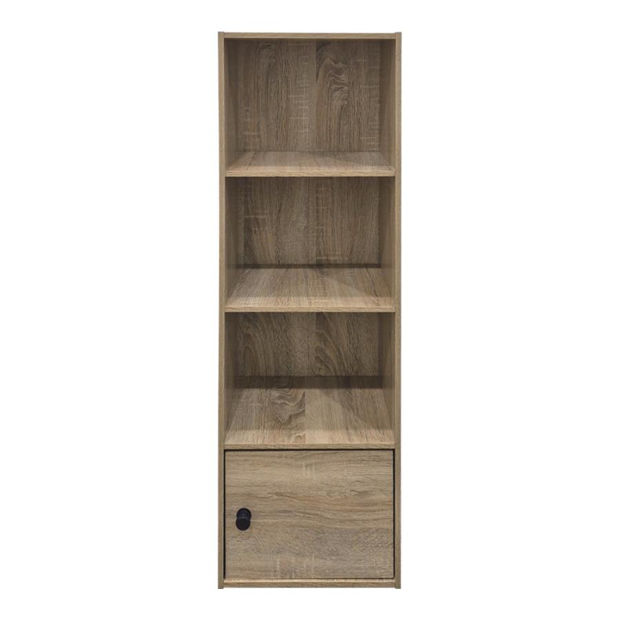 Βιβλιοθήκη-στήλη Lenobia pakoworld με ντουλάπι sonoma 30.5x24x95εκ