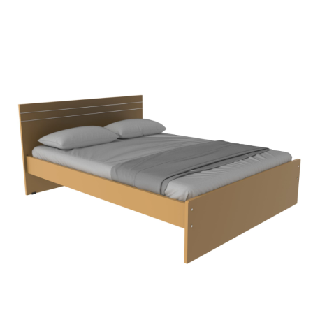 Ίριδα Κρεβάτι Μελαμίνης Διπλό 160x207x90εκ Για Στρώμα 150x200