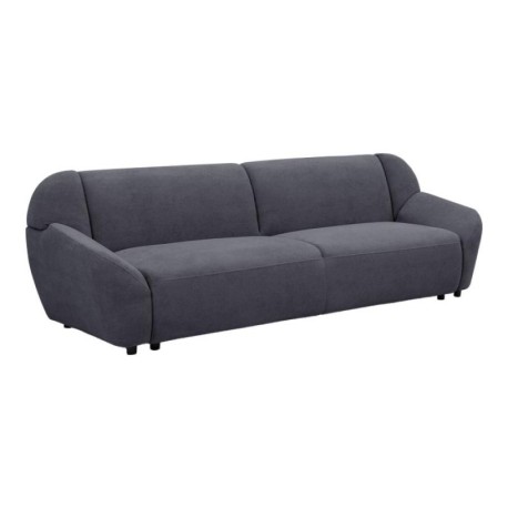 Καναπές τριθέσιος Echono pakoworld ύφασμα ανθρακί 230x88x77εκ