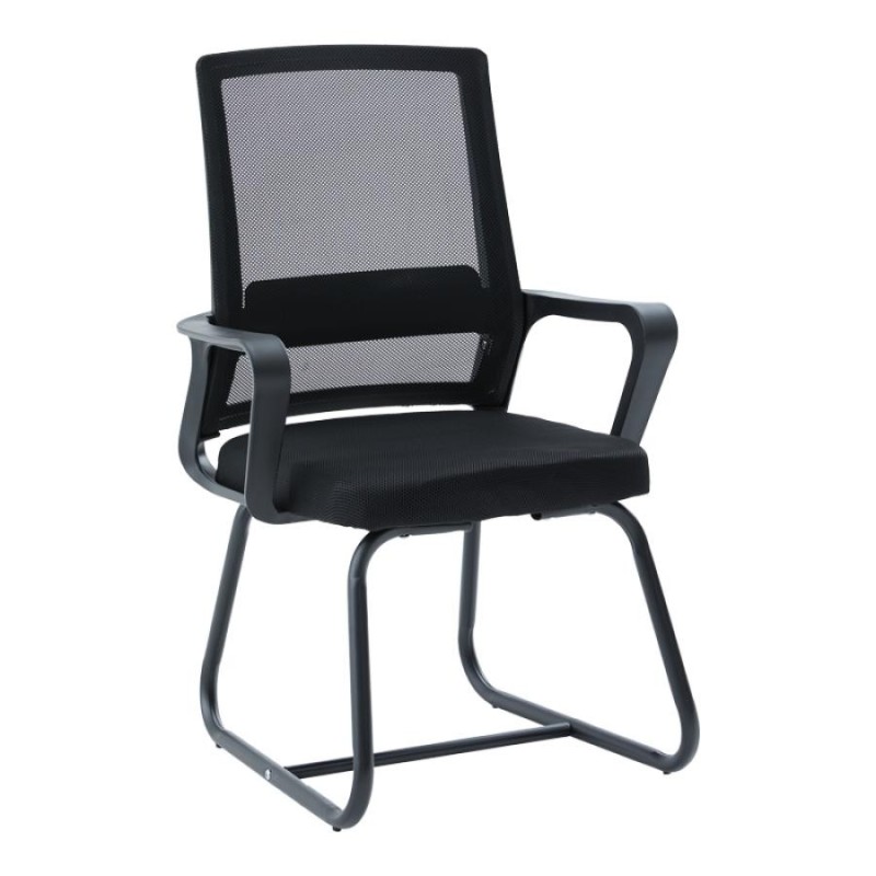 Καρέκλα επισκέπτη Palma pakoworld mesh μαύρο 46x52x94εκ