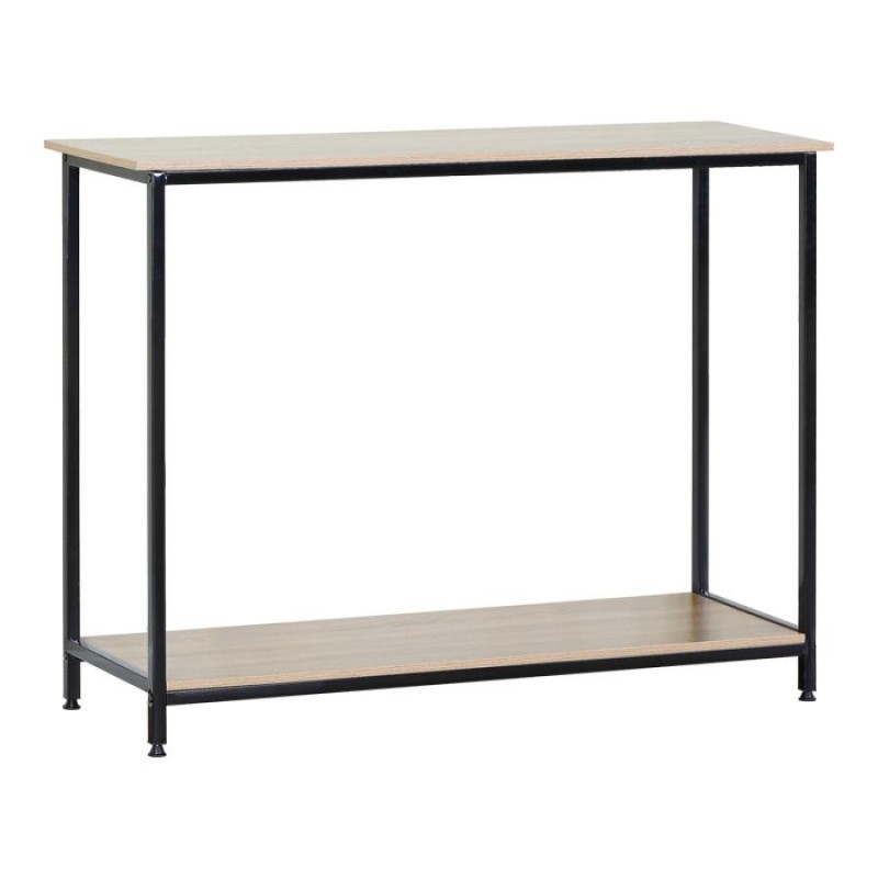 Κονσόλα Shima pakoworld oak- μαύρο μέταλλο 106x35x81εκ - vougioukas.gr
