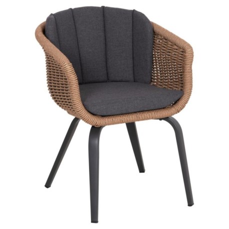 ΠΟΛΥΘΡΟΝΑ VICTUS HM6559.01 ΑΛΟΥΜΙΝΙΟ & OLEFIN ΓΚΡΙ-TWIST WICKER 60x62x76Yεκ - vougioukas.gr