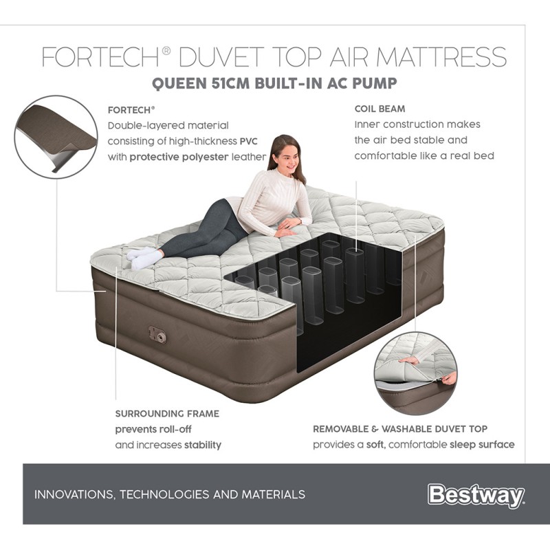 TRITECH CONNECT AND REST AIRBED TWIN/K 1.88m x 99cm x 25cm ING